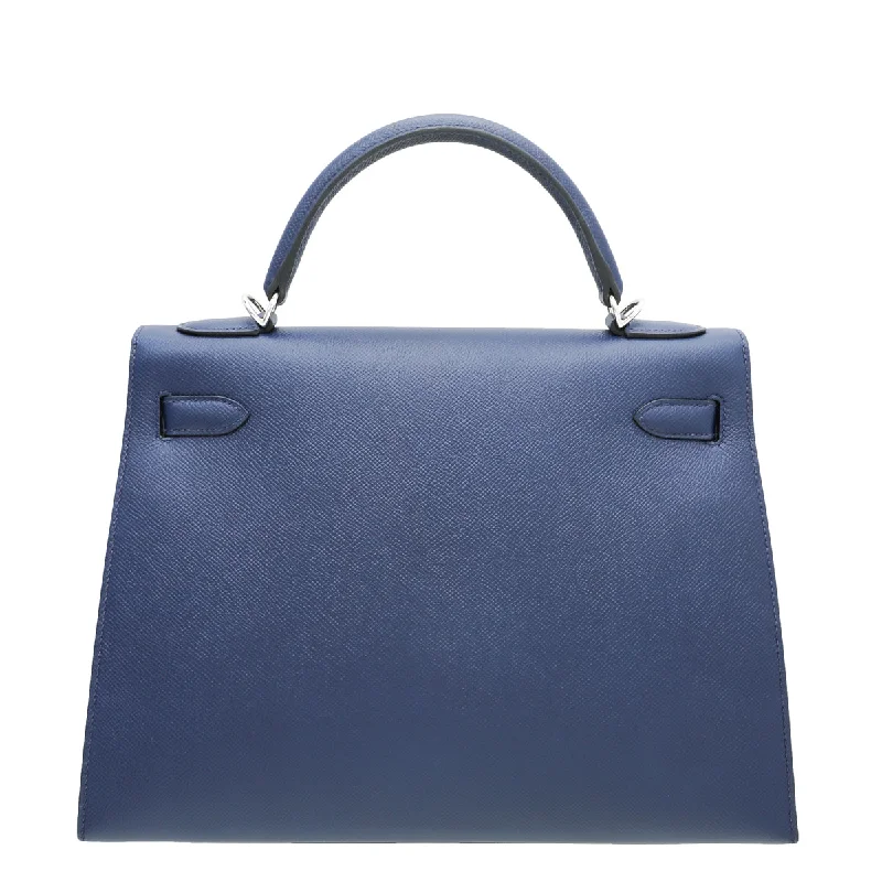 Hermes Bleu Saphir Sellier Kelly 32 Bag