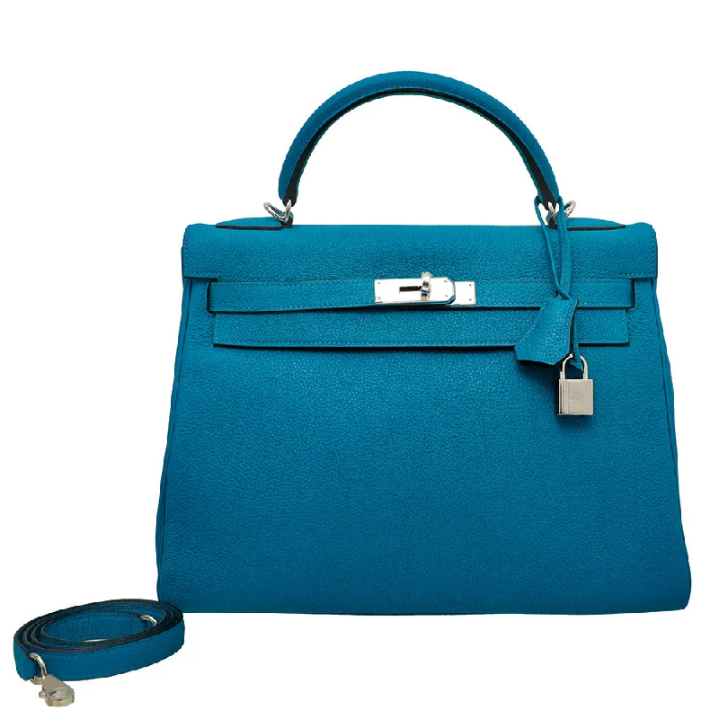 Hermes Cobalt Retourne Kelly 32 Bag