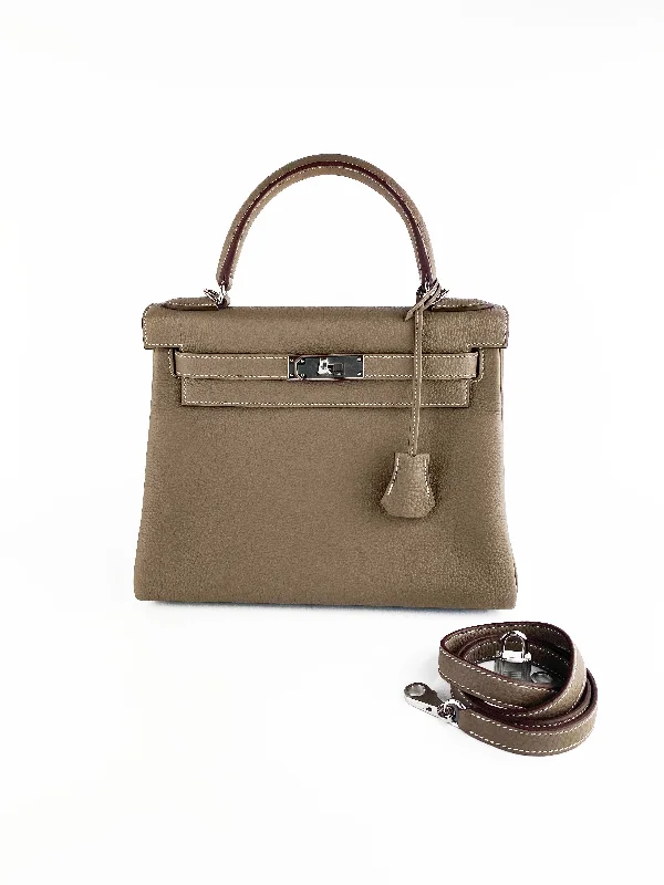 Hermes Etoupe Kelly 28 Bag