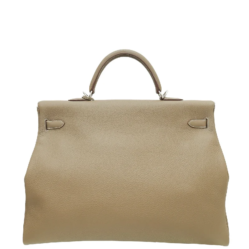 Hermes Etoupe Voyage Kelly 50 Bag