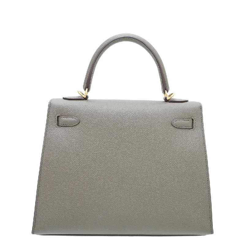 Hermes Gris Etain Kelly 25 Bag