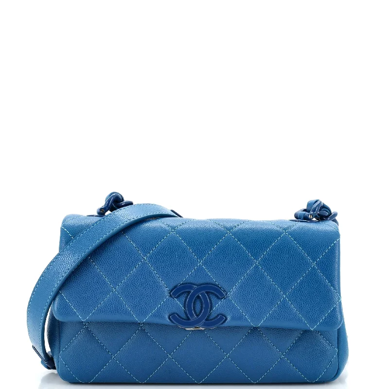 My Everything Flap Bag Quilted Caviar Small